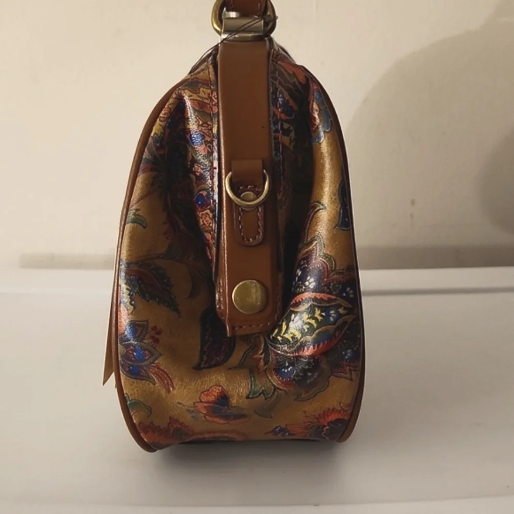 Patricia Nash Leather Satchel/Crossbody w/Free Wallet